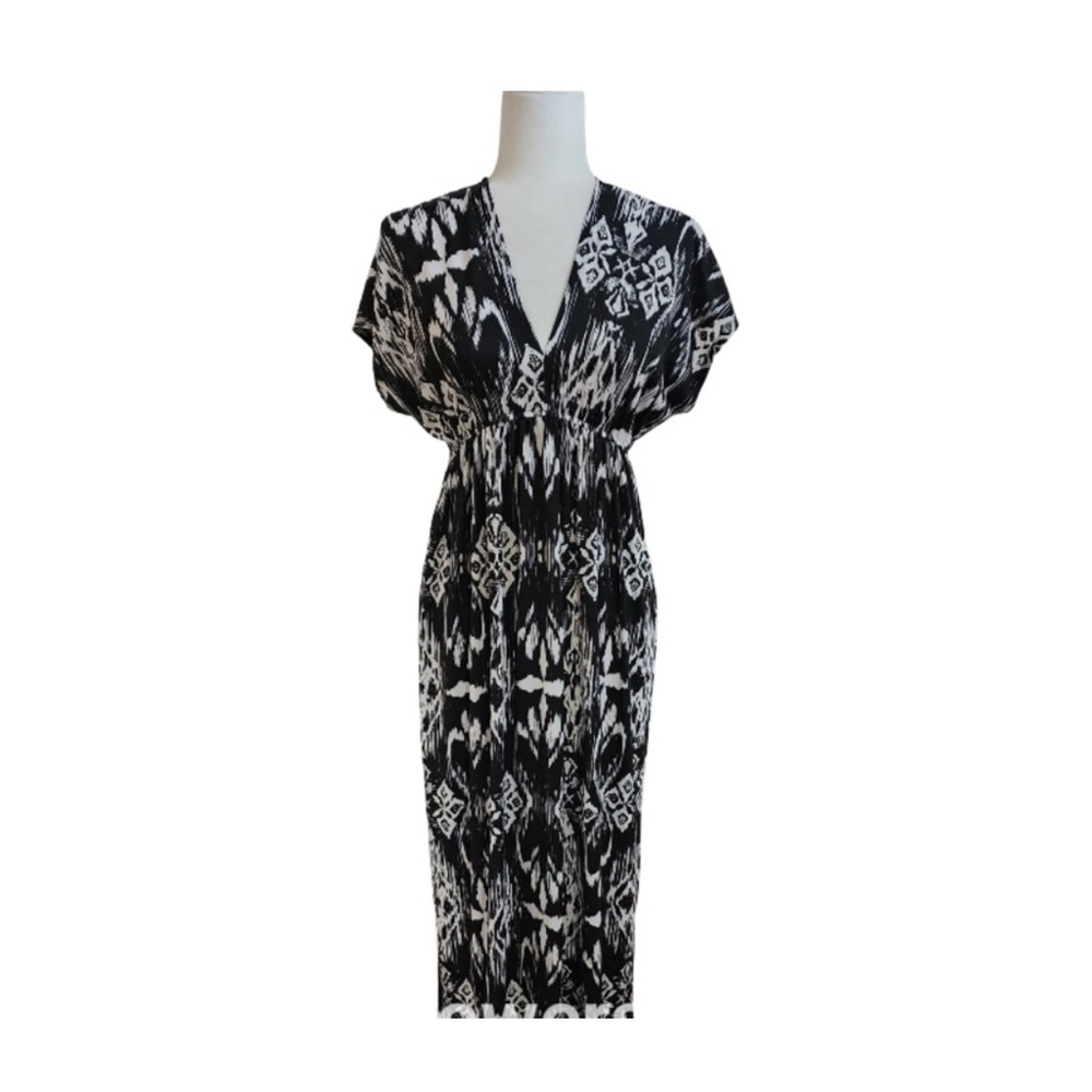 Women's Bongo Black & White Maxi Dress Size M